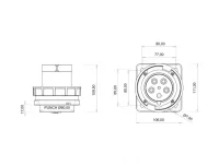 Bemis BCS-4505-7114 CEE Norm IP67 5/63A Makine Fişi - 2