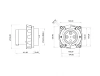 Bemis BCS-6504-7114 CEE Norm IP67 4/125A Makine Fişi - 2