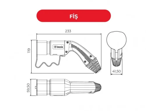 Bemis BEV-5020-1205 Kablolu Şarj Seti Trifaze 20A 5m. Kablolu - 2