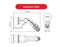 Bemis BEV-5020-2205 Kablolu Şarj Seti Trifaze 20A 5m. Kablolu - BEMİS (1)