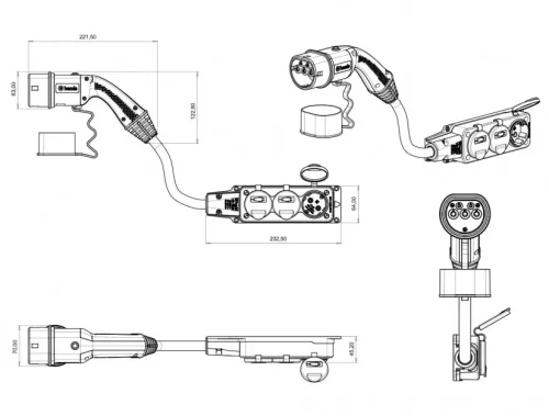 Bemis BEV2L-3203-3203 V2L 3'lü Uzatma Priz Adaptör - 2