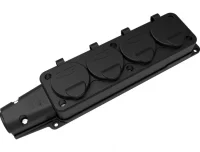 Bemis BK1-1402-3624 1/16A Kauçuk Dörtlü Grup Priz Fransız Tipi - 1