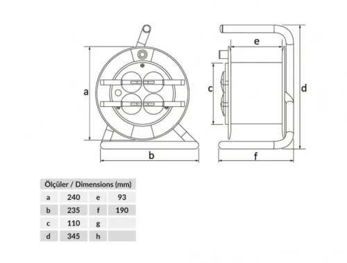 Bemis BM8-2103-0000 Prizli IP44 Plastik Makara - 2