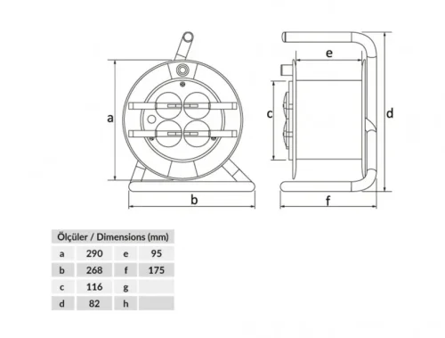 Bemis BM9-3104-0000 Prizli IP44 Plastik Makara (Termal Sigortalı) - 2