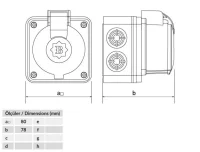 Bemis BP1-1402-2510 CEE Norm IP44 220V-250V Duvar Priz - BEMİS (1)