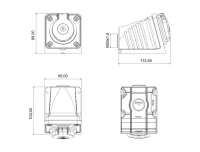 Bemis BP1-1402-2535 CEE Norm IP44 220V-250V 90° Eğik Duvar Priz - BEMİS (1)