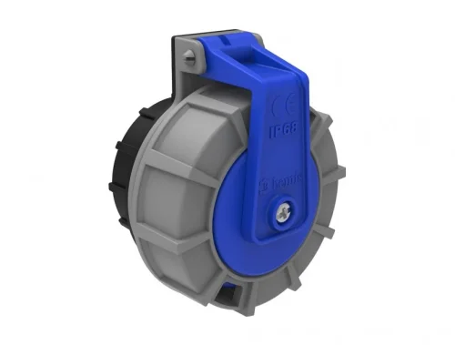 Bemis BS1-1402-7476 CEE Norm IP68 1/16A Hızlı Bağlantılı Somunlu Pano Priz (Çocuk Koruma Kilitli) - 1