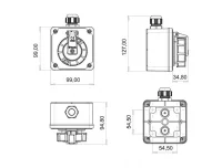 Bemis BS1-1402-7510 CEE Norm IP68 220V-250V Duvar Priz - BEMİS (1)