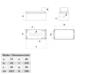 Bemis BT4-3071-0017 Sarı IP67 4’lü Korumalı Buton Kutusu 80x170x73 - BEMİS (1)