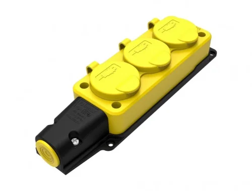 Bemis BV3-1402-3613 Kauçuk Üçlü Grup Priz (Sarı) - 1