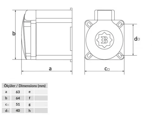 Bemis BY8-1402-3510 CEE Norm IP44 220V-250V Duvar Kasalı P. Priz - 2
