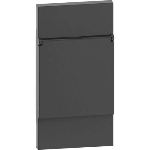 Bticino KG04P Alman-Fransız Standardı Siyah Topraklı Priz Kapaklı - 1