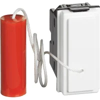 Bticino KW4033 Liht Butonu 10A 250V Vidalı Bağlantı NA Kontak Kordonlu 1M Beyaz - 1