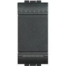 Bticino L4005A Liht Butonu 10A 250V Otomatik Bağlantı NA Kontak 1M Antrasit - 1