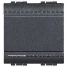 Bticino L4005M2A Liht Butonu 10A 250V Otomatik Bağlantı NA Kontak 2M Antrasit - 1