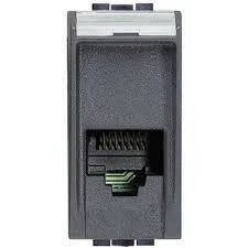 Bticino L4258/11N Telefon Prizi RJ11 1M Antrasit - 1