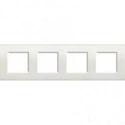 Bticino LNA4802M4BI Polimer Plastik Kare Çerçeve 2+2+2+2M Beyaz - 1