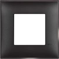 Bticino R4802BG Classia Polimer Plastik 2M Satine Siyah Çerçeve - 1