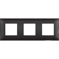 Bticino R4802M3BG Classia Polimer Plastik 3x2M Satine Siyah Çerçeve - 1