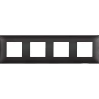 Bticino R4802M4BG Classia Polimer Plastik 4x2M Satine Siyah Çerçeve - 1