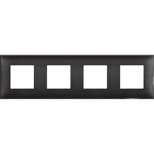 Bticino R4802M4BG Classia Polimer Plastik 4x2M Satine Siyah Çerçeve - 1