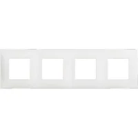 Bticino R4802M4ES Classia Polimer Plastik 2+2+2+2M Satine Buz Beyazı Çerçeve - 1