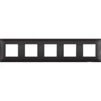 Bticino R4802M5BG Classia Polimer Plastik 5X2M Satine Siyah Çerçeve - 1