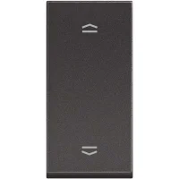 Bticino RG4037N Classia 10A 1M Siyah Çift Buton Jaluzi Anahtarı - 1