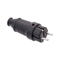 Byes BY10-100 1/16A 220V Kauçuk Düz Fiş IP44 - 1