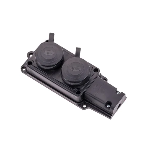 Byes BY10-104 1/16A 220V Kauçuk 2'li Grup Priz IP44 - 1