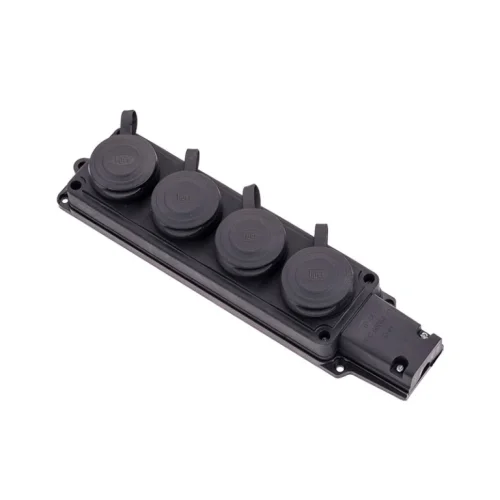 Byes BY10-106 1/16A 220V Kauçuk 4'lü Grup Priz IP44 - 1