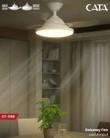 CATA CT-1156 Açılır Kapanır Hayalet Pervaneli Dolunay Fan Led Ampul Kumandalı - CATA (1)