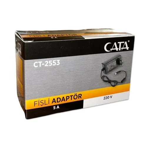 CATA CT-2553 5A (60W) Priz Tipi Fişli Adaptör - 1