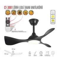 CATA CT-3001 Zurih Ahşap Vantilatör Kumandalı - CATA (1)