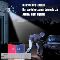 CATA CT-4051 336 Derece Dönebilen Gece Görüşlü Akıllı Dış Mekan Kamera - 3