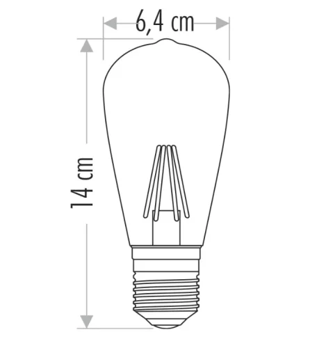 CATA CT-4313 6W Amber %100 Dimmer Rustik Ampul E27 Duylu 450 Lümen - 3