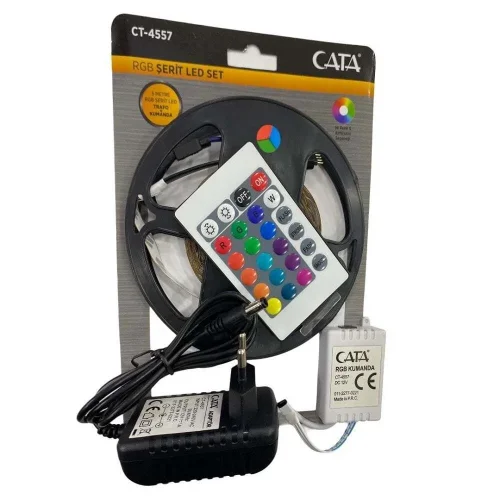CATA CT-4557 RGB Şerit Led Seti (5 mt RGB LED+TRAFO+RGB KUMANDA) - 1