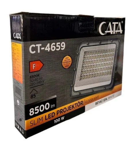 CATA CT-4659 100W 6400K Beyaz Işık Led Projektör 8500 Lümen IP64 - 2