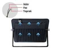 CATA CT-4665 400W 6400K Beyaz Işık Led Projektör 32000 Lümen IP64 - 3