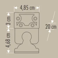 Cata CT-4694G 6W 3200K 20cm Gold Wallwasher - 3