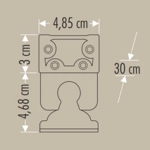 Cata CT-4695 12W 3200K Gold Wallwasher 30CM - 5