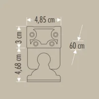 Cata CT-4696 24W 3200K 60cm Gold Wallwasher - 3