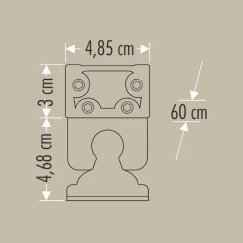 Cata CT-4696 24W 3200K 60cm Gold Wallwasher - 3