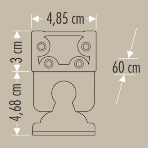 Cata CT-4696 24W 60cm Amber Gold Wallwasher - 3