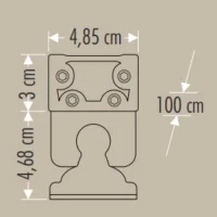 Cata CT-4697 36W Amber Gold Wallwasher 100cm - 3