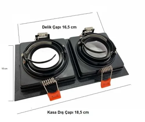 CATA CT-5019 İkili Siyah Spot Kasası - 3