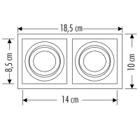 CATA CT-5019 İkili Siyah Spot Kasası - 4