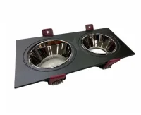 CATA CT-5054 Pars İkili Siyah-Platin Spot Kasası - 1