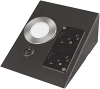 Cata CT-5110G Günışığı Ledli Üçgen Spot Siyah Kasa (Çift Prizli) - 1