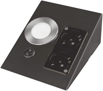 Cata CT-5110G Günışığı Ledli Üçgen Spot Siyah Kasa (Çift Prizli) - 1